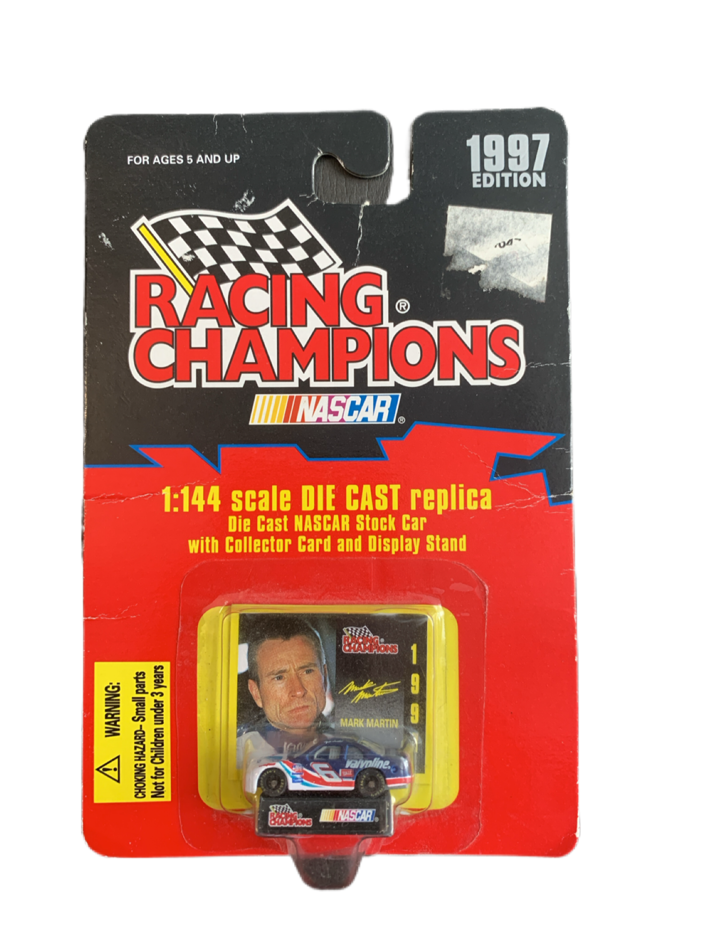 NASCAR Mark Martin Racing Champions 1:144 Mini Die-Cast 1997 with Collector Card