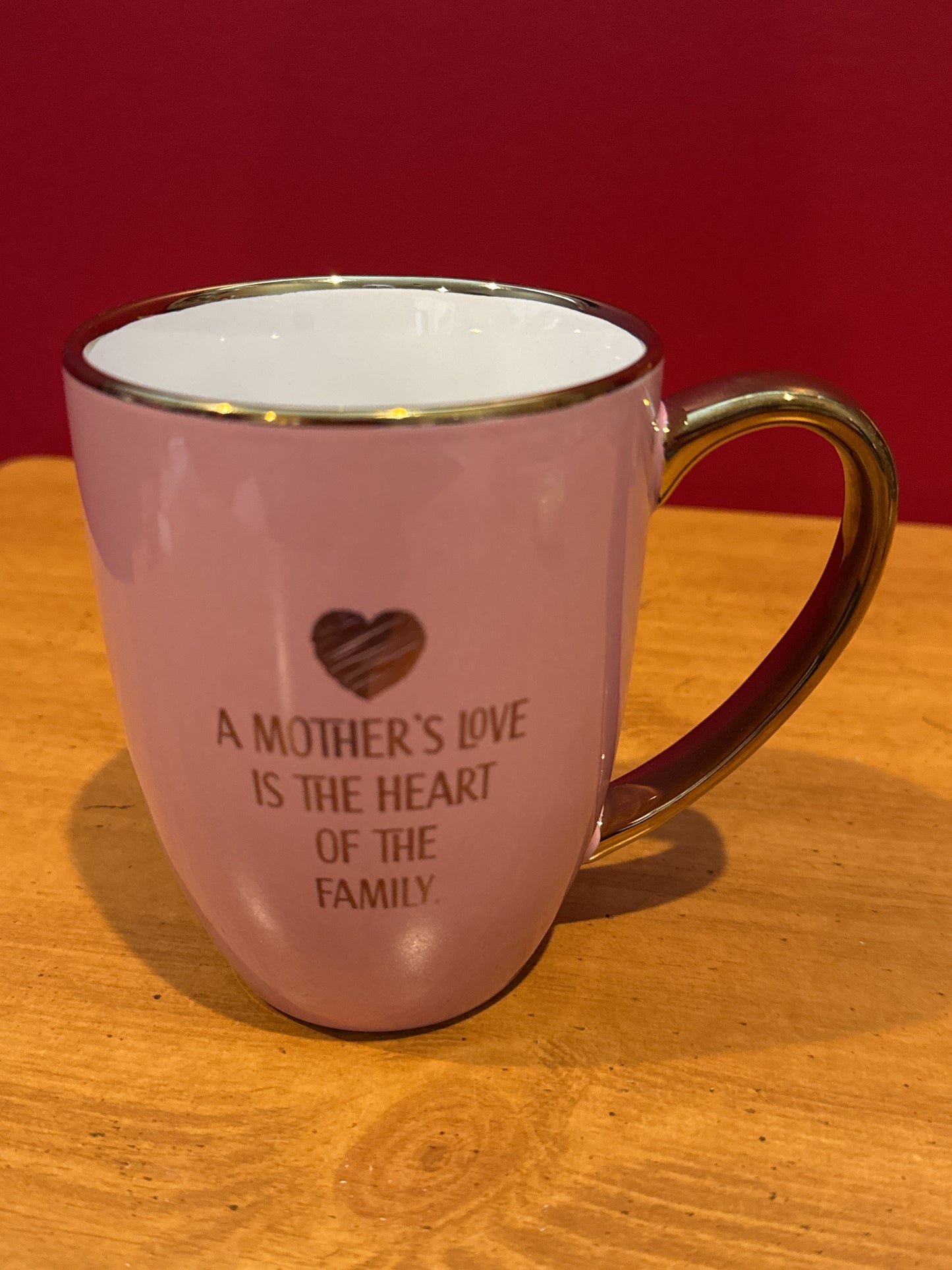 Abby & Co. Pink & Gold "Always My Mother, Forever My Friend" Coffee Cup Mug 4.75" Tall New