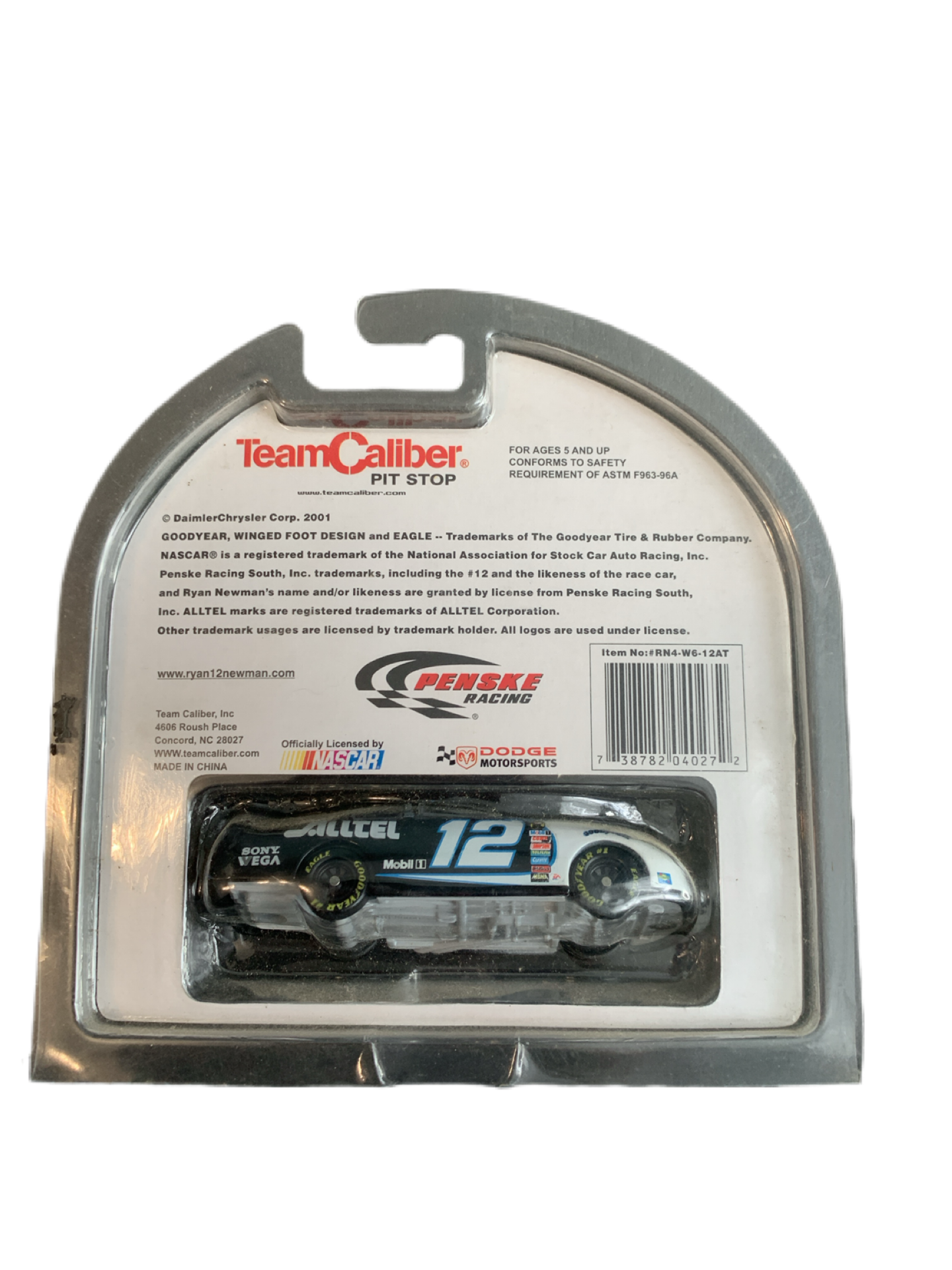 NASCAR Ryan Newman #12 Alltel Racing Team Caliber Pit Stop 1:64 2004 Edition