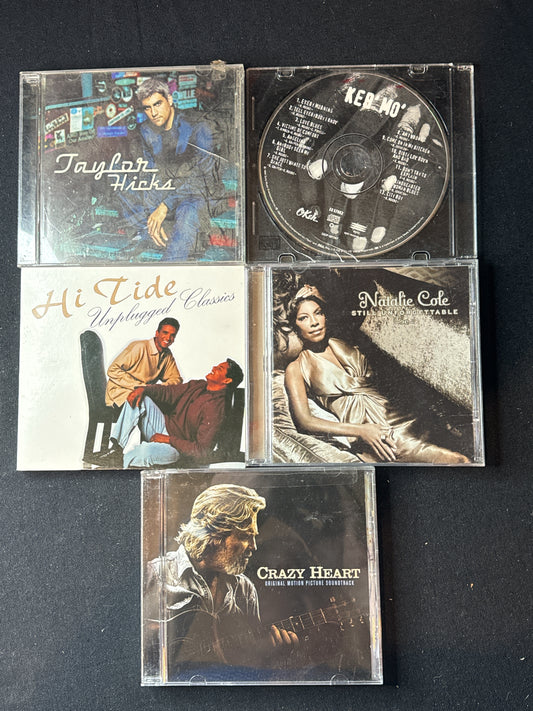 Miscellaneous Music 5 CDs Taylor Hicks, Crazy Heart, Keb Mo, Hi Tide, Natalie Cole