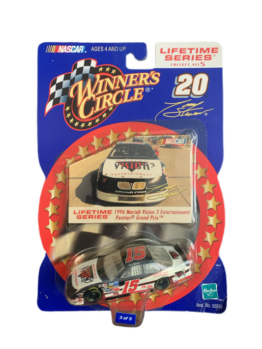 NASCAR Tony Stewart Winner's Circle #15 1996 Lifetime Series Mariah Vision 3 Entertainment Pontiac Grand Prix 1:64 Die-Cast Car