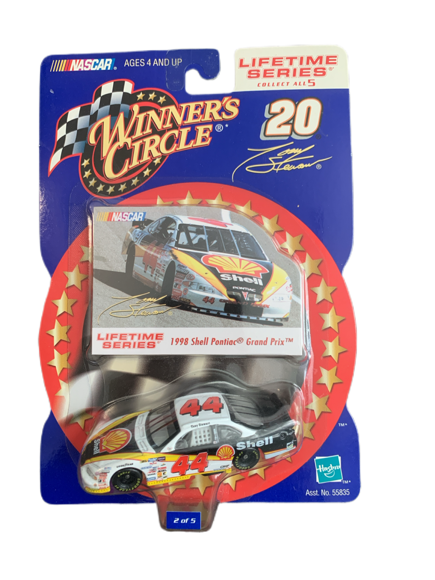 NASCAR Tony Stewart Winner's Circle #44 Lifetime Series 1998 Shell Pontiac Grand Prix 1:64 Die-Cast Car