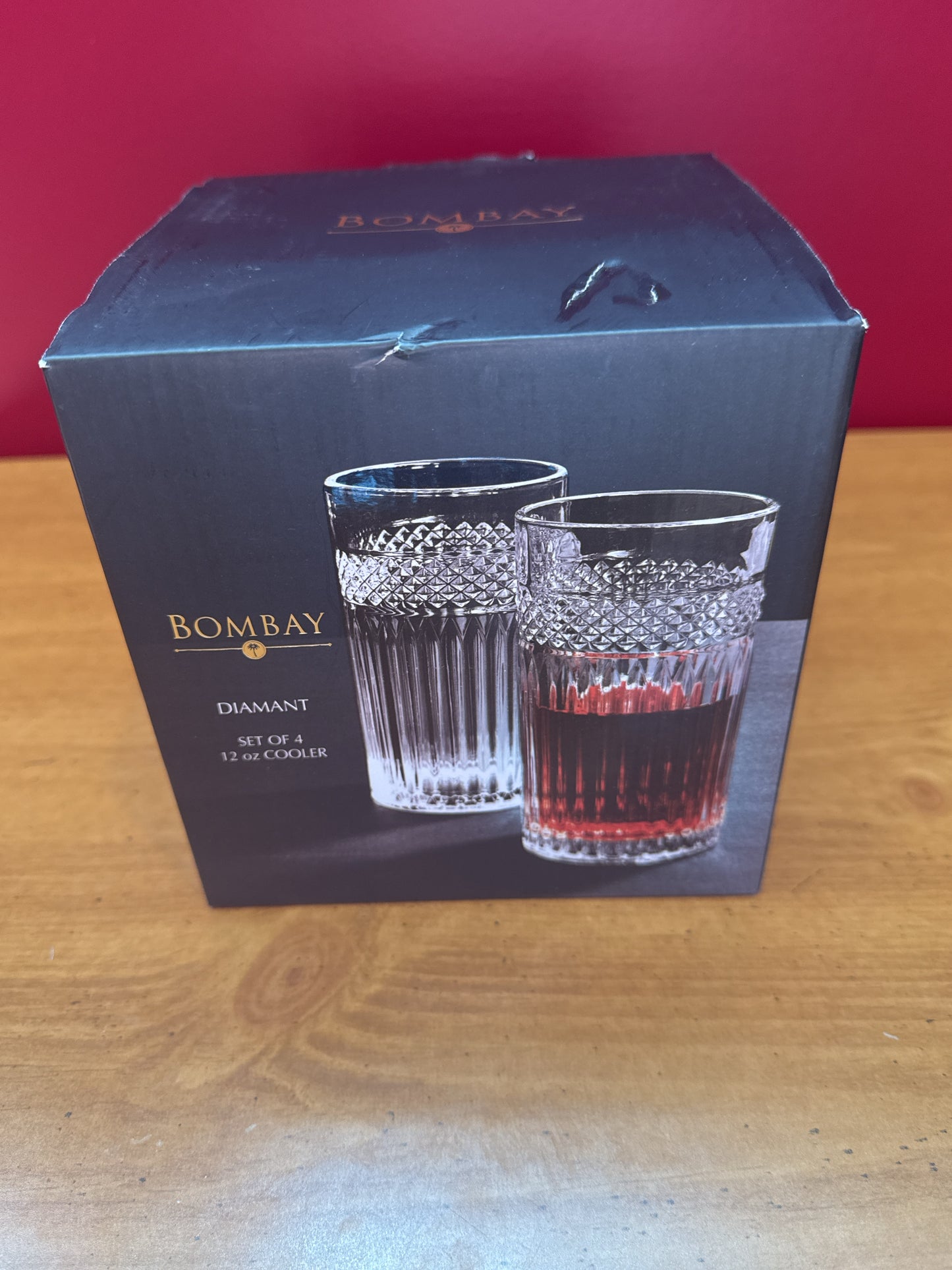 Bombay 12oz Coolers Diamant Set of 4 Coolers New in Box