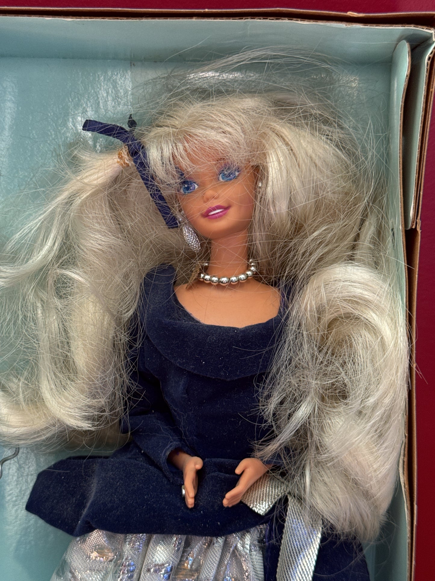 Vintage 1995 Barbie By Mattel Avon Winter Velvet First in Series Special Edition New in Box