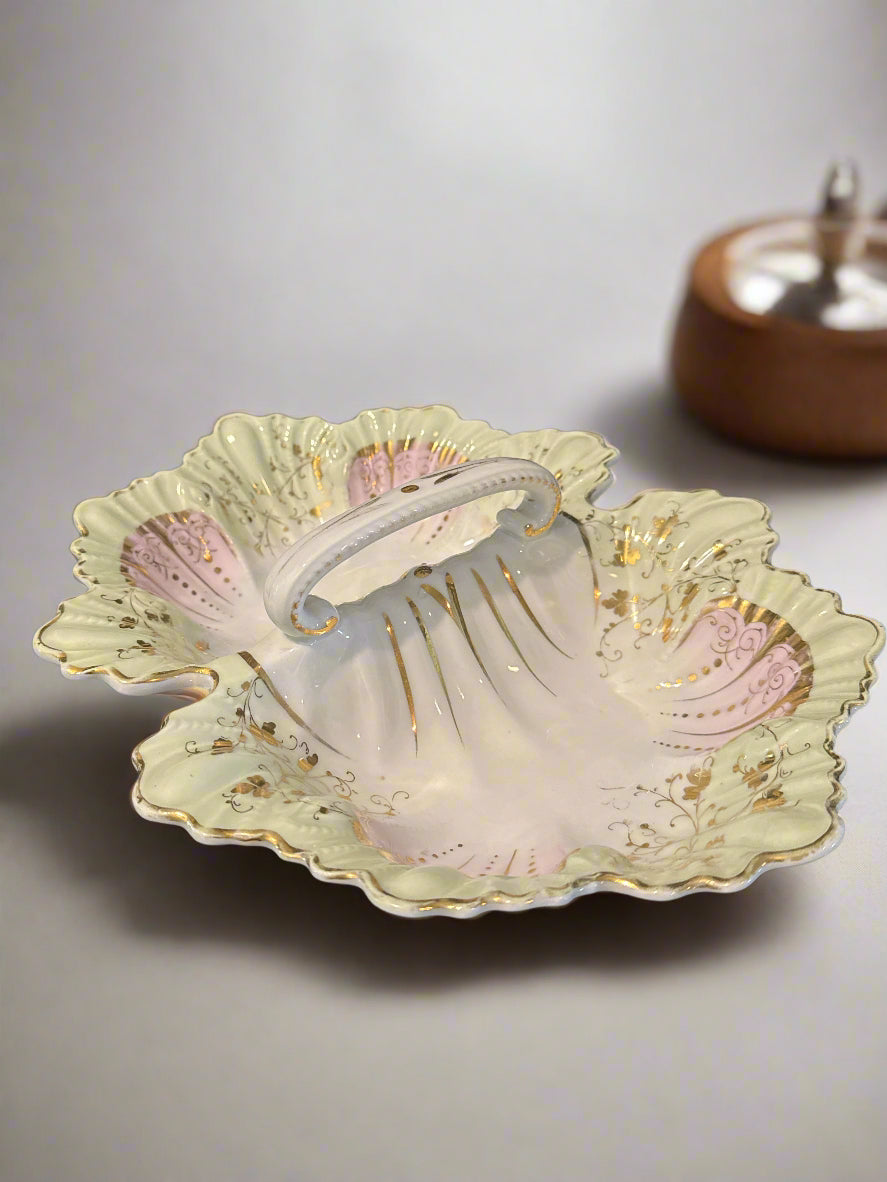 Large Antique Carl Tielsch CT Porcelain Divided Dish 14" x 10.5" Made in Germany