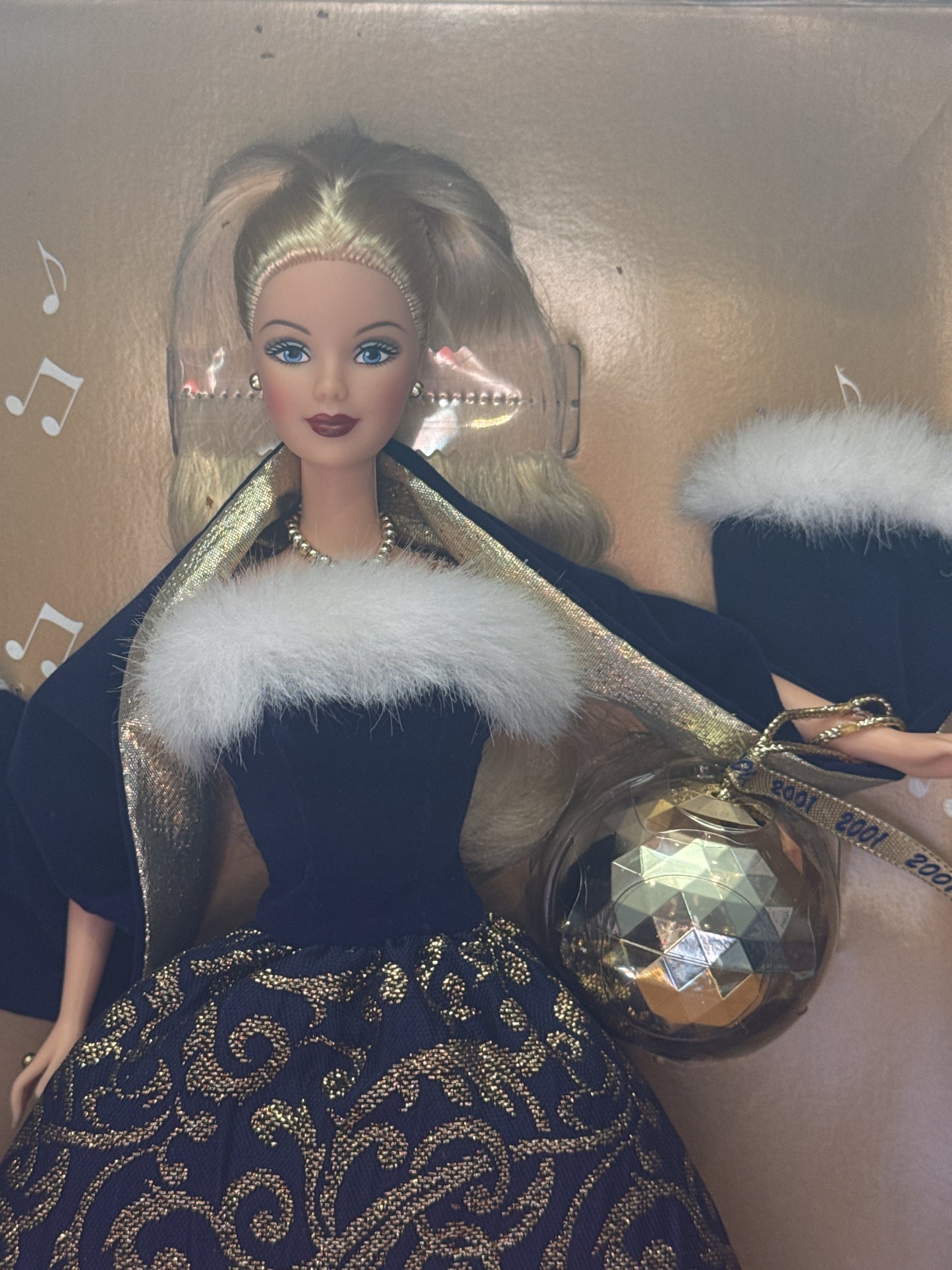 Ring In The New Year Barbie Doll Purple & Gold Dress & Accessories New in Box