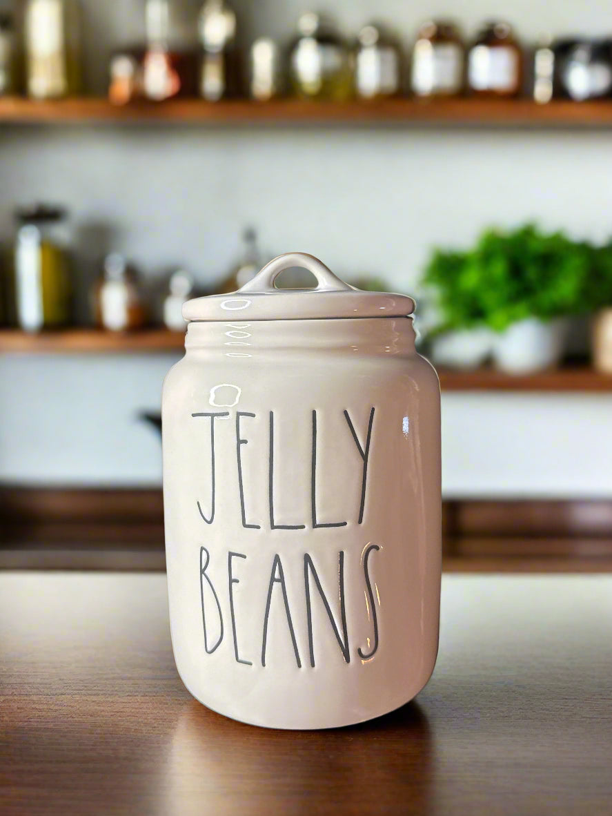 Rae Dunn JELLY BEANS Easter Spring Canister 6" Tall