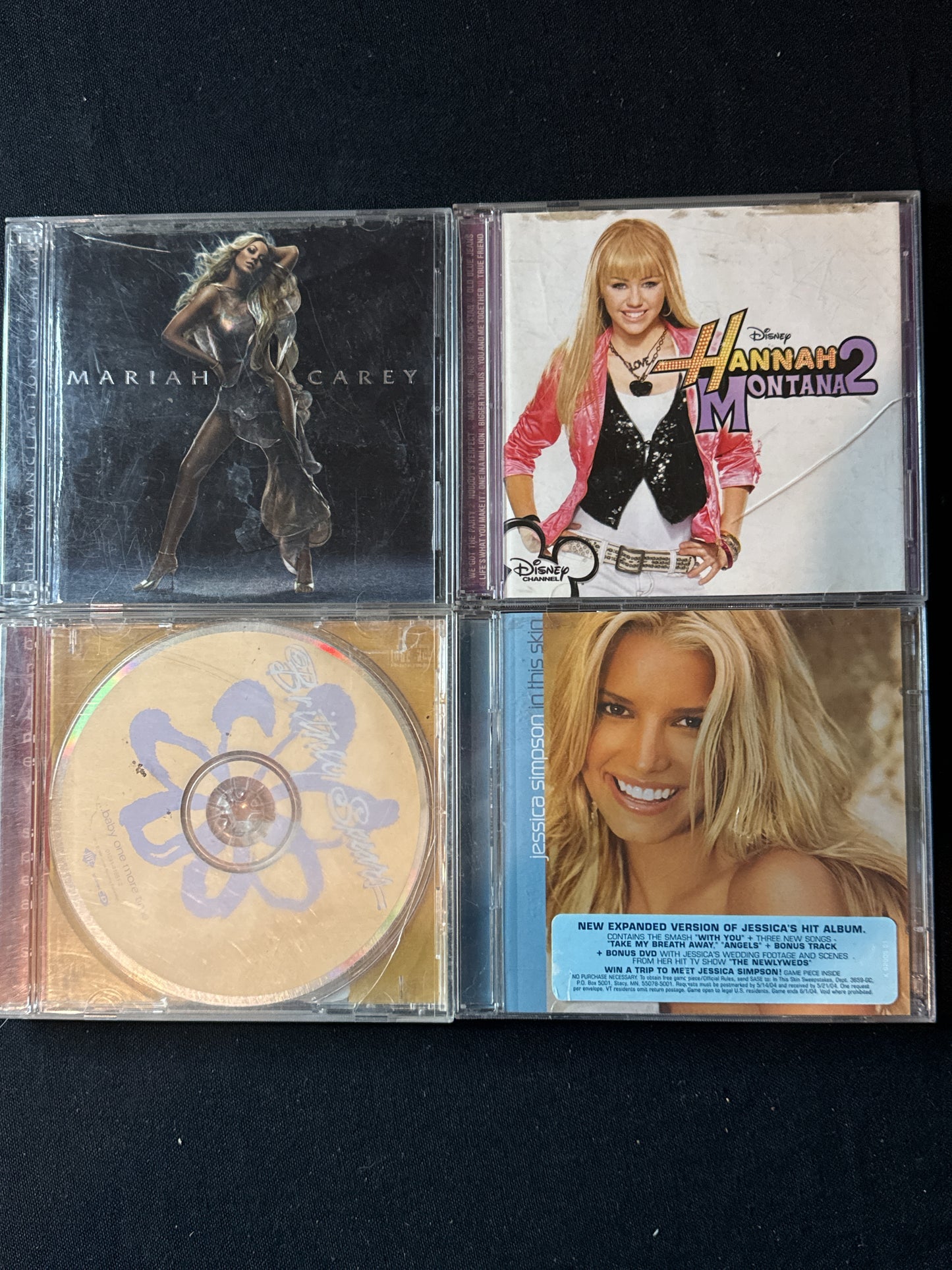 Pop Women Music 4 CDs Mariah Carey, Hannah Montana, Jessica Simpson, Britney Spears