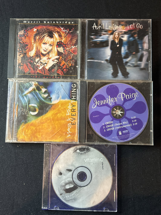 Pop Women II Music 5 CDs Jennifer Paige, Mary J Blige, Avril Lavigne, Vitamin C, Merril Bainbridge