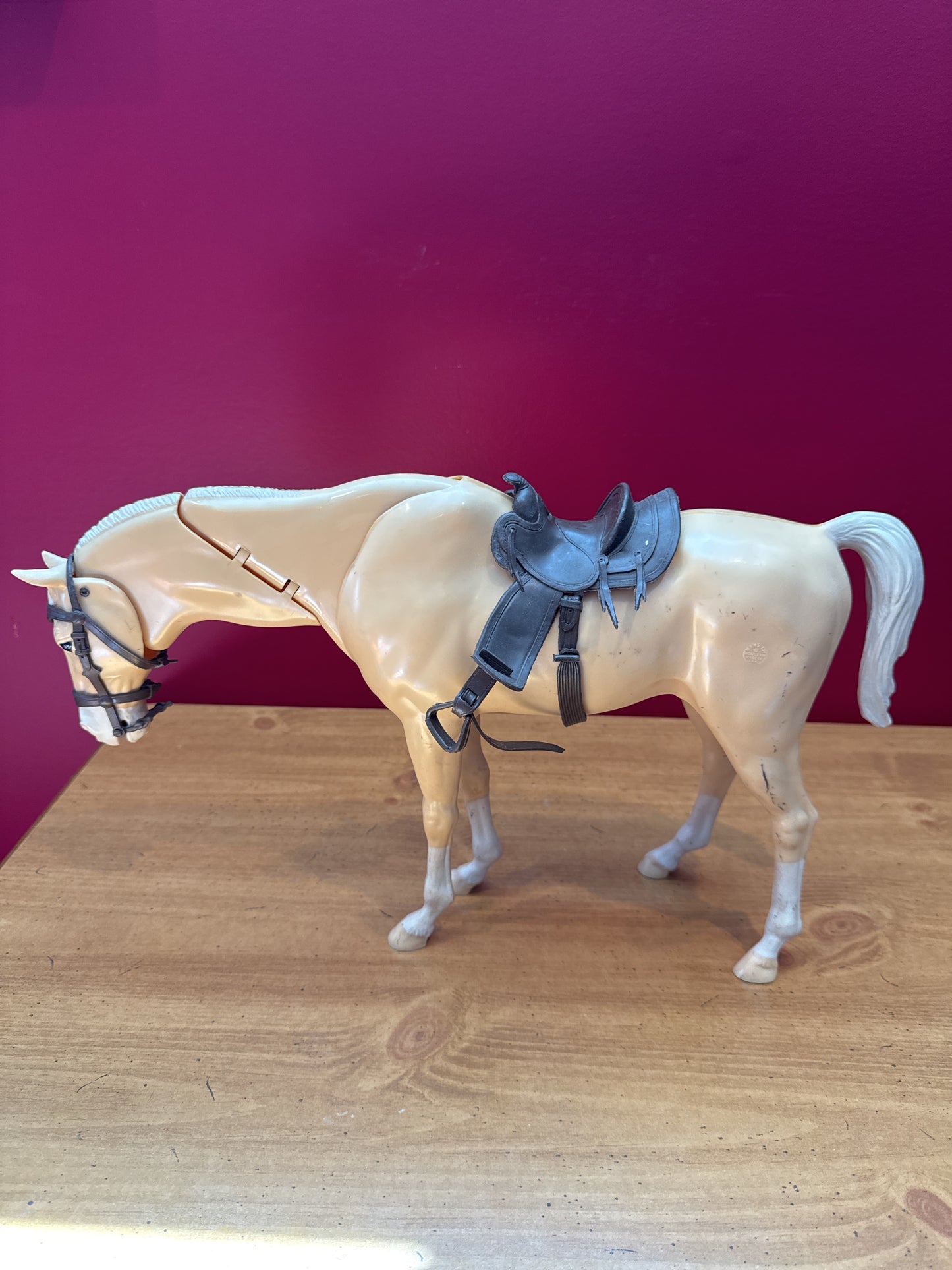 Vintage Marx Johnny West Articulated Tan Horse