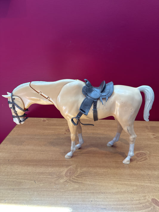 Vintage Marx Johnny West Articulated Tan Horse