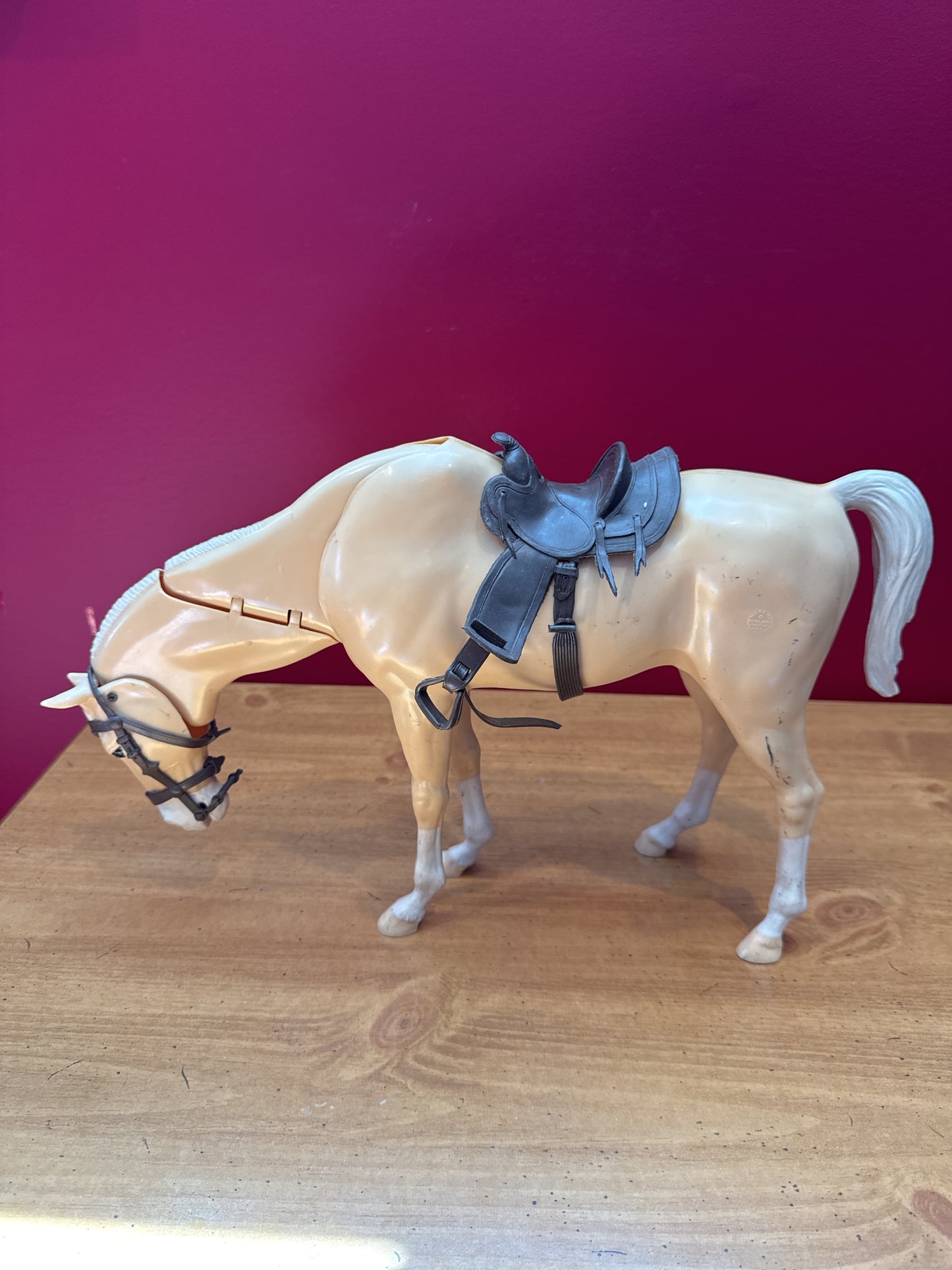 Vintage Marx Johnny West Articulated Tan Horse