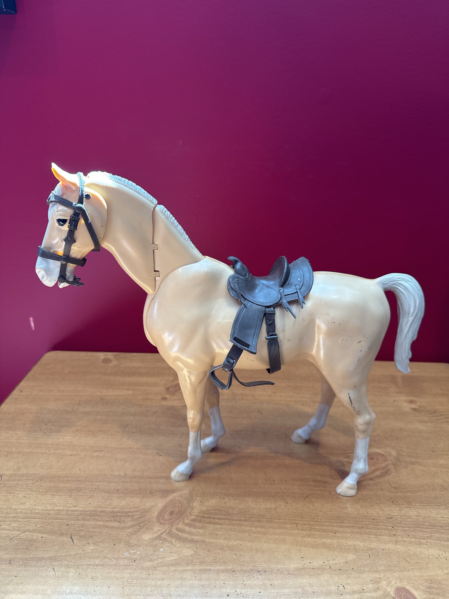 Vintage Marx Johnny West Articulated Tan Horse