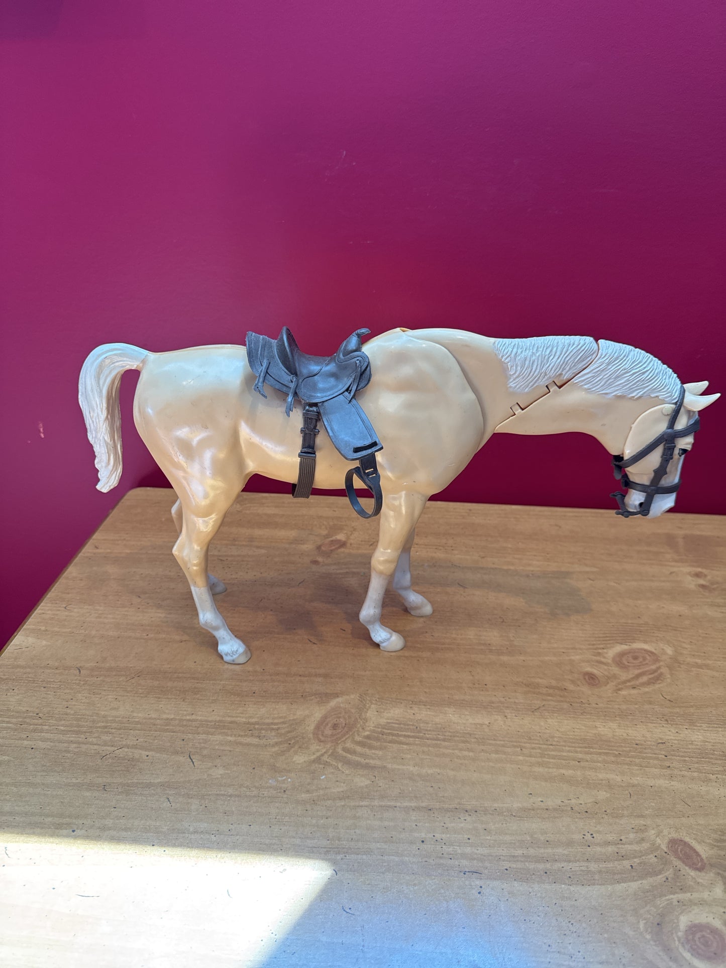 Vintage Marx Johnny West Articulated Tan Horse