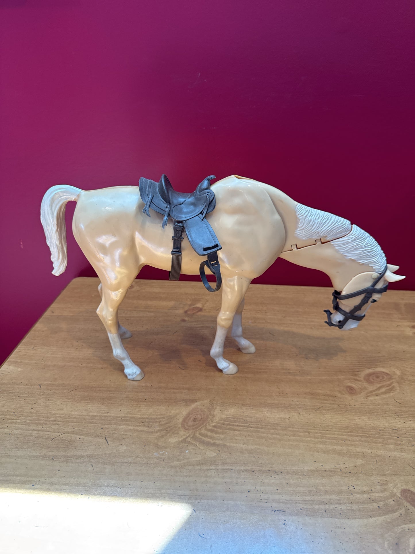 Vintage Marx Johnny West Articulated Tan Horse