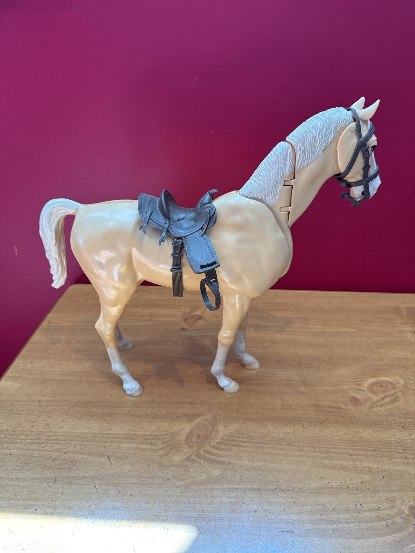 Vintage Marx Johnny West Articulated Tan Horse