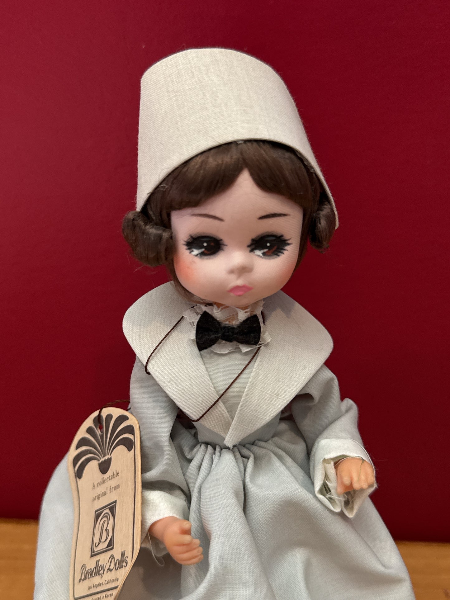 Vintage Bradley Dolls Big Eyes Nurse 1970's Career Woman 8" Display Collectible