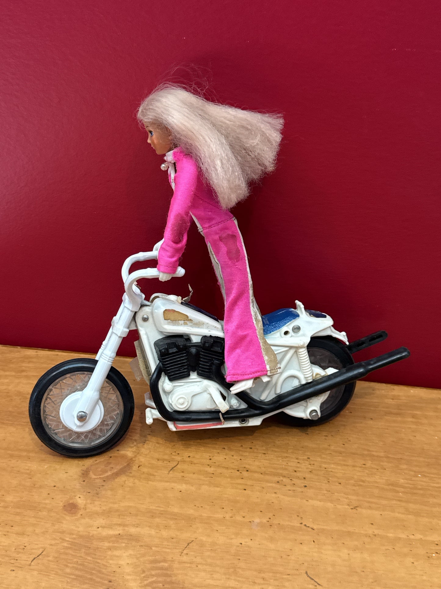 Vintage 1974 Ideal Toy Derry Daring Stund Cycle 1st Editiion with Rider