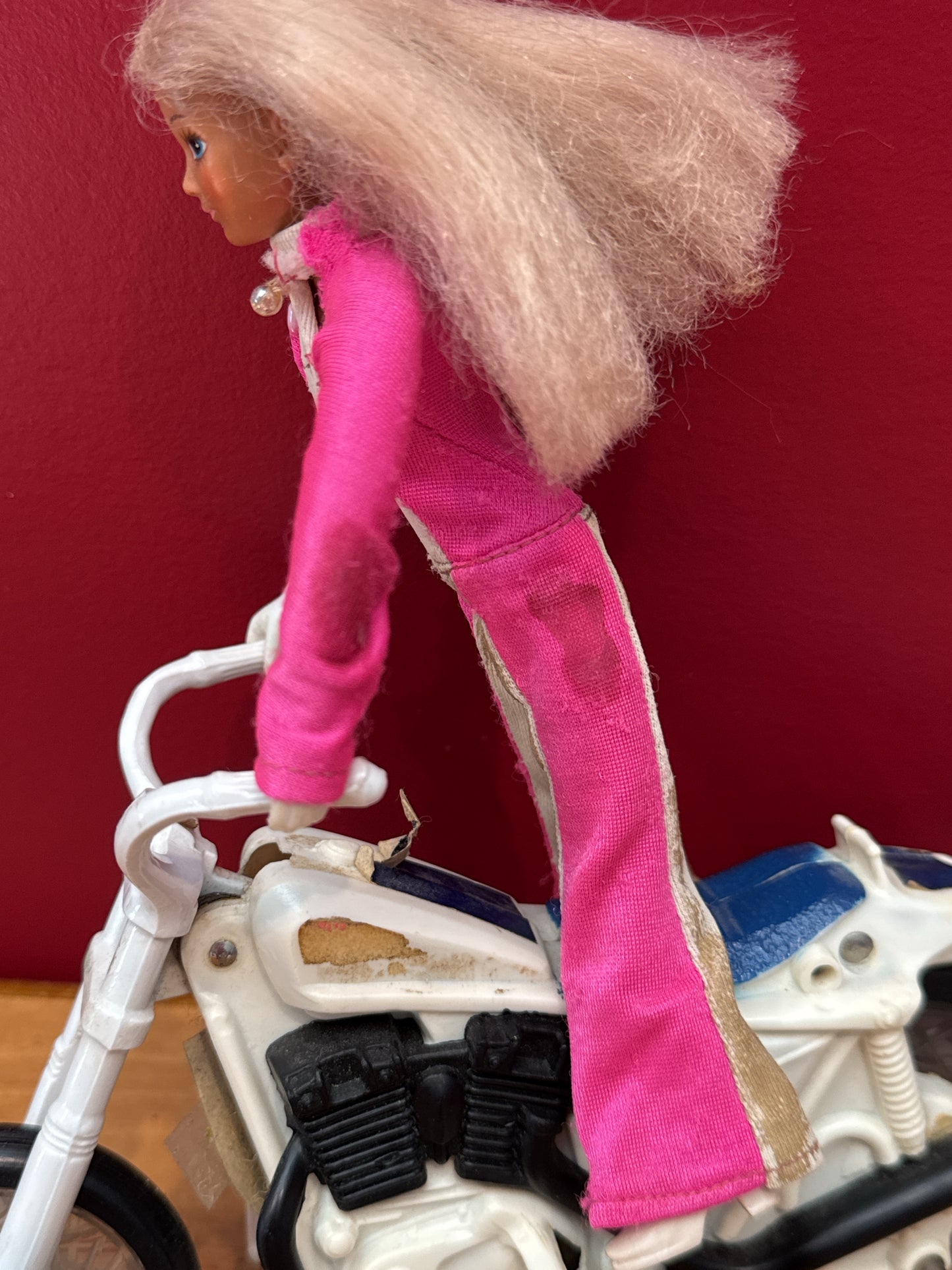 Vintage 1974 Ideal Toy Derry Daring Stund Cycle 1st Editiion with Rider