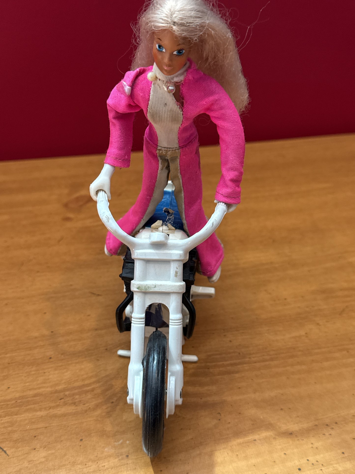Vintage 1974 Ideal Toy Derry Daring Stund Cycle 1st Editiion with Rider