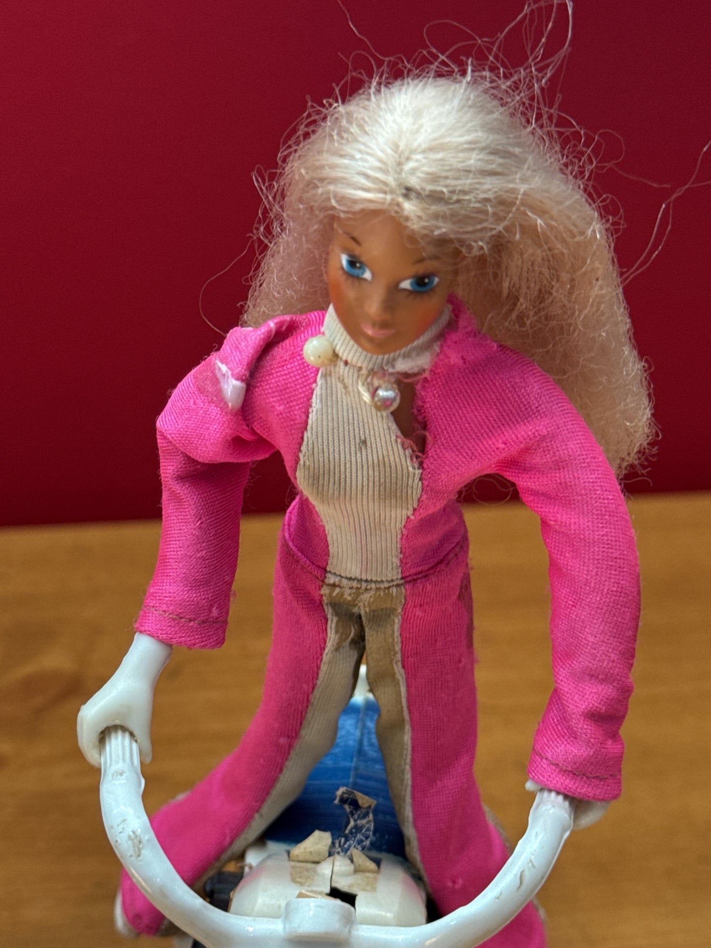 Vintage 1974 Ideal Toy Derry Daring Stund Cycle 1st Editiion with Rider