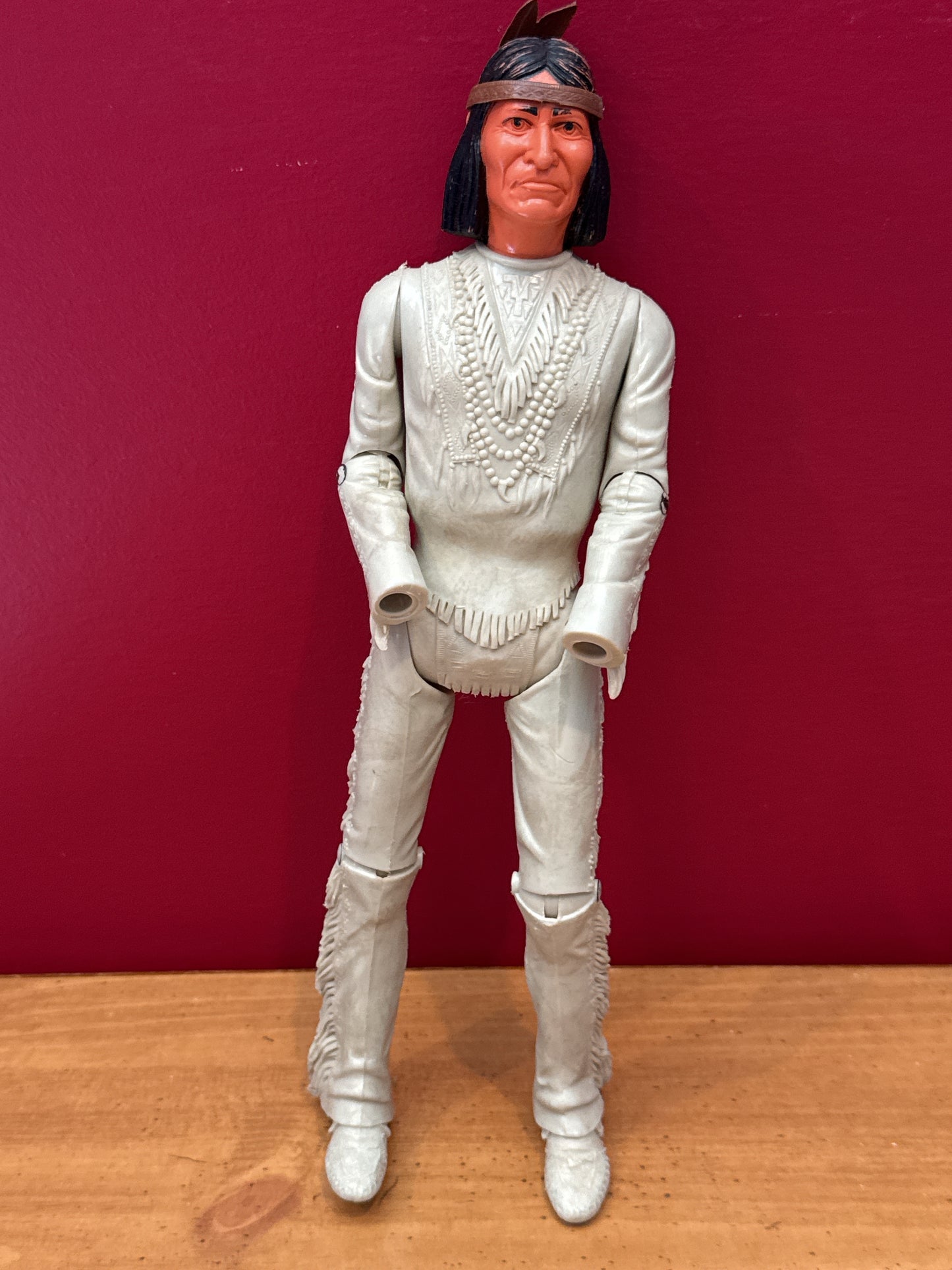 Vintage 1967 Marx Johnny West Geronimo Indian Action Figure 12" Doll No Hands