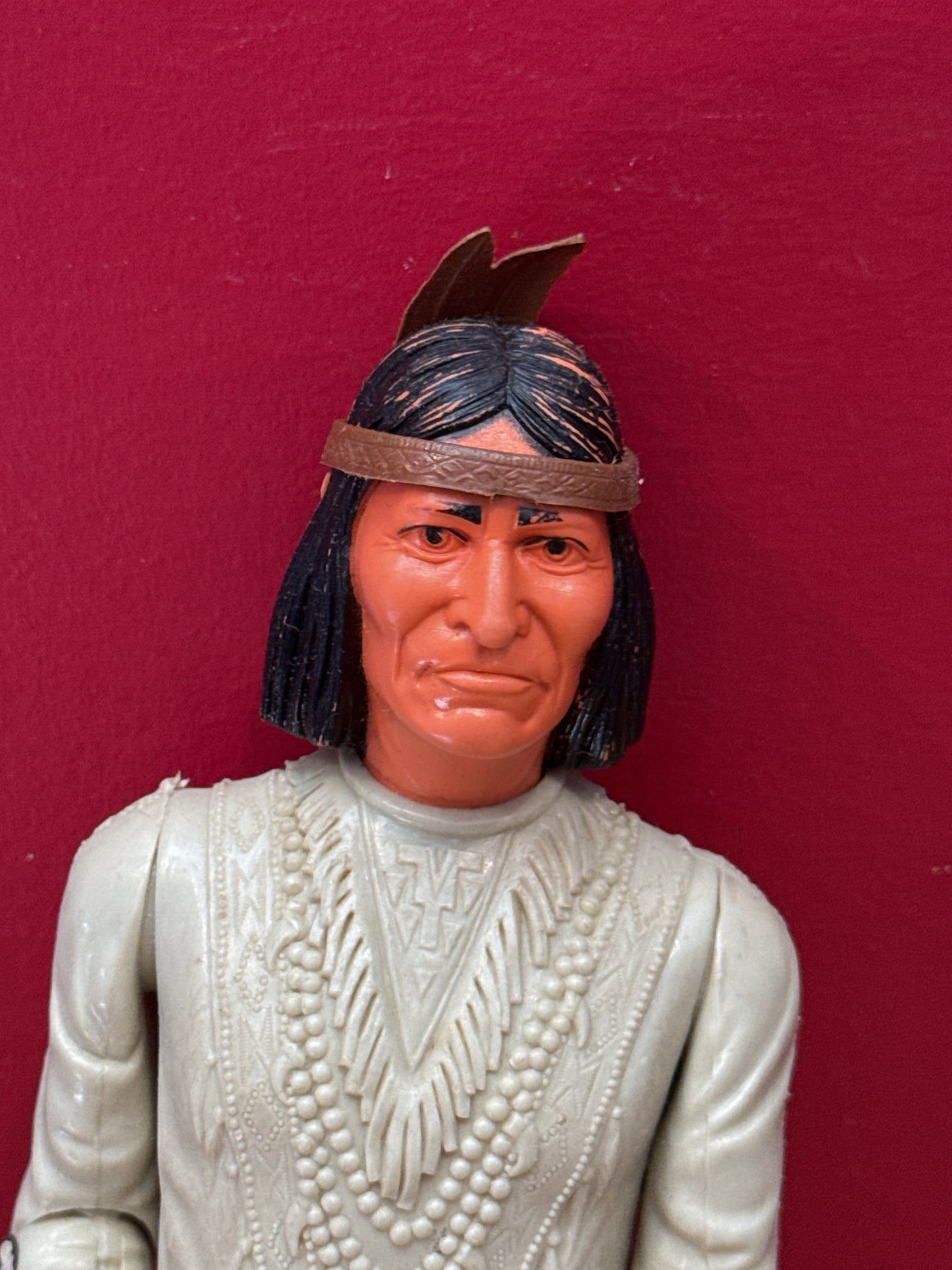 Vintage 1967 Marx Johnny West Geronimo Indian Action Figure 12" Doll No Hands