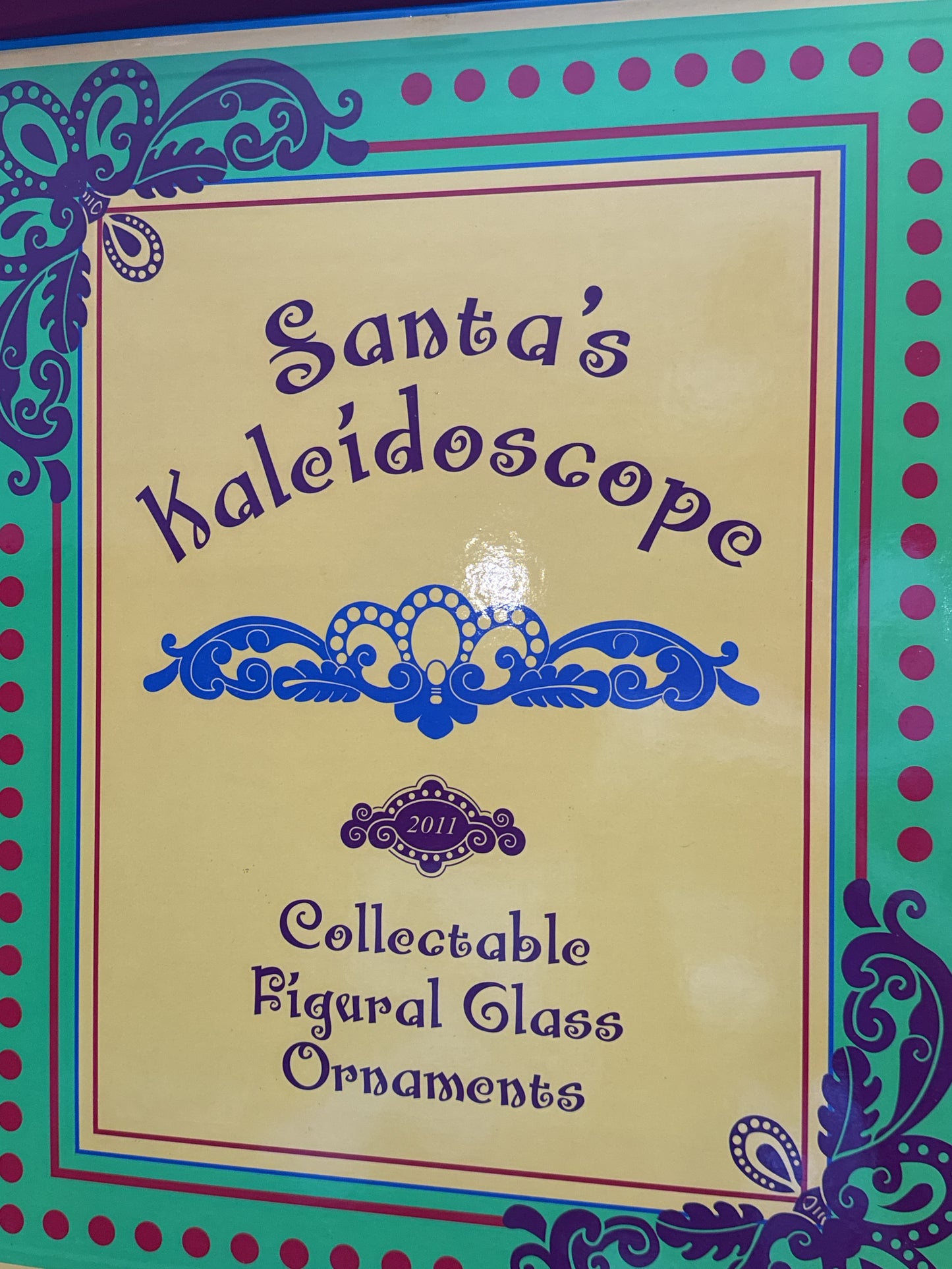 Santa's Kaleidoscope Figural Glass Collectables Christmas Ornaments New in Box
