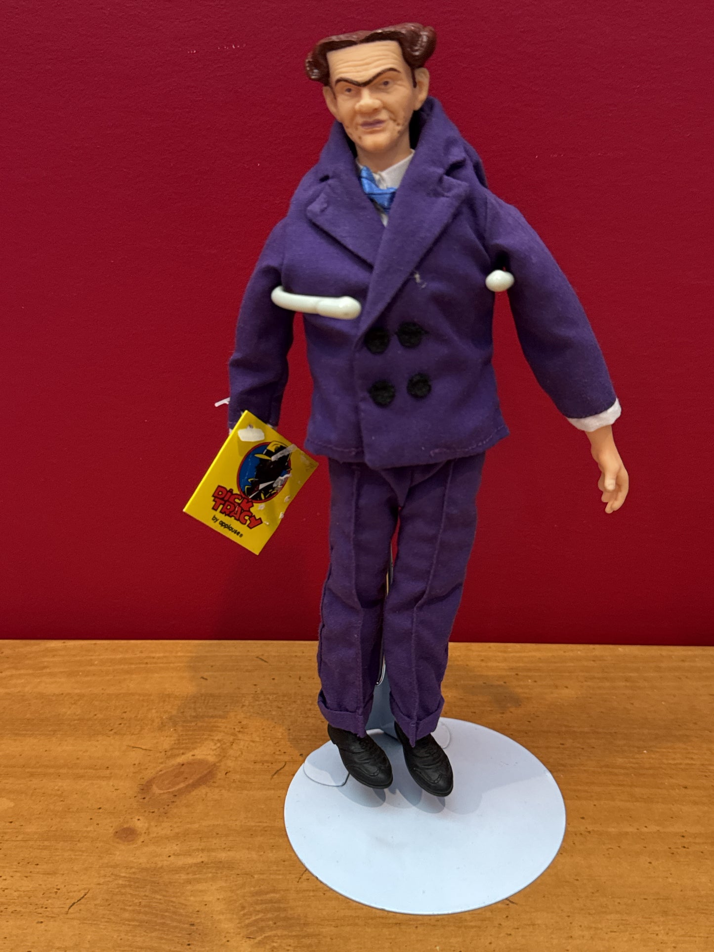 Dick Tracy Vintage 1990 10" Applause Flat Top Doll with Stand New with Tags