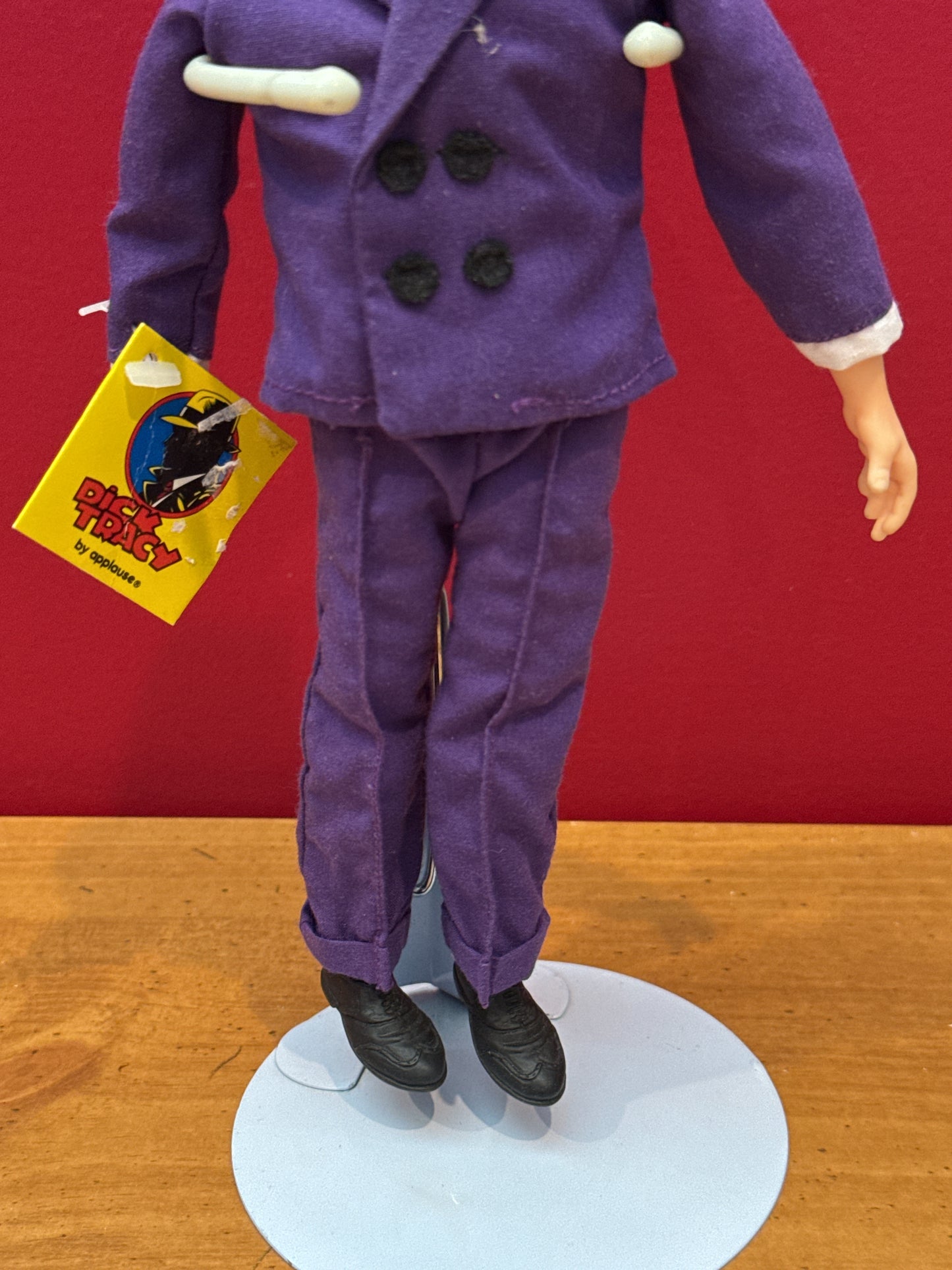 Dick Tracy Vintage 1990 10" Applause Flat Top Doll with Stand New with Tags