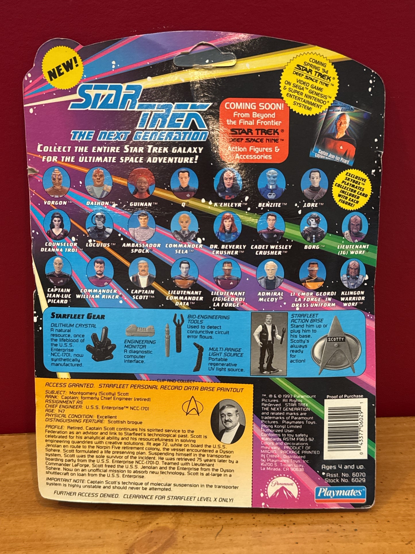 Star Trek 1993 Captain Montgomery Scott The Next Generation Final Frontier New in Package