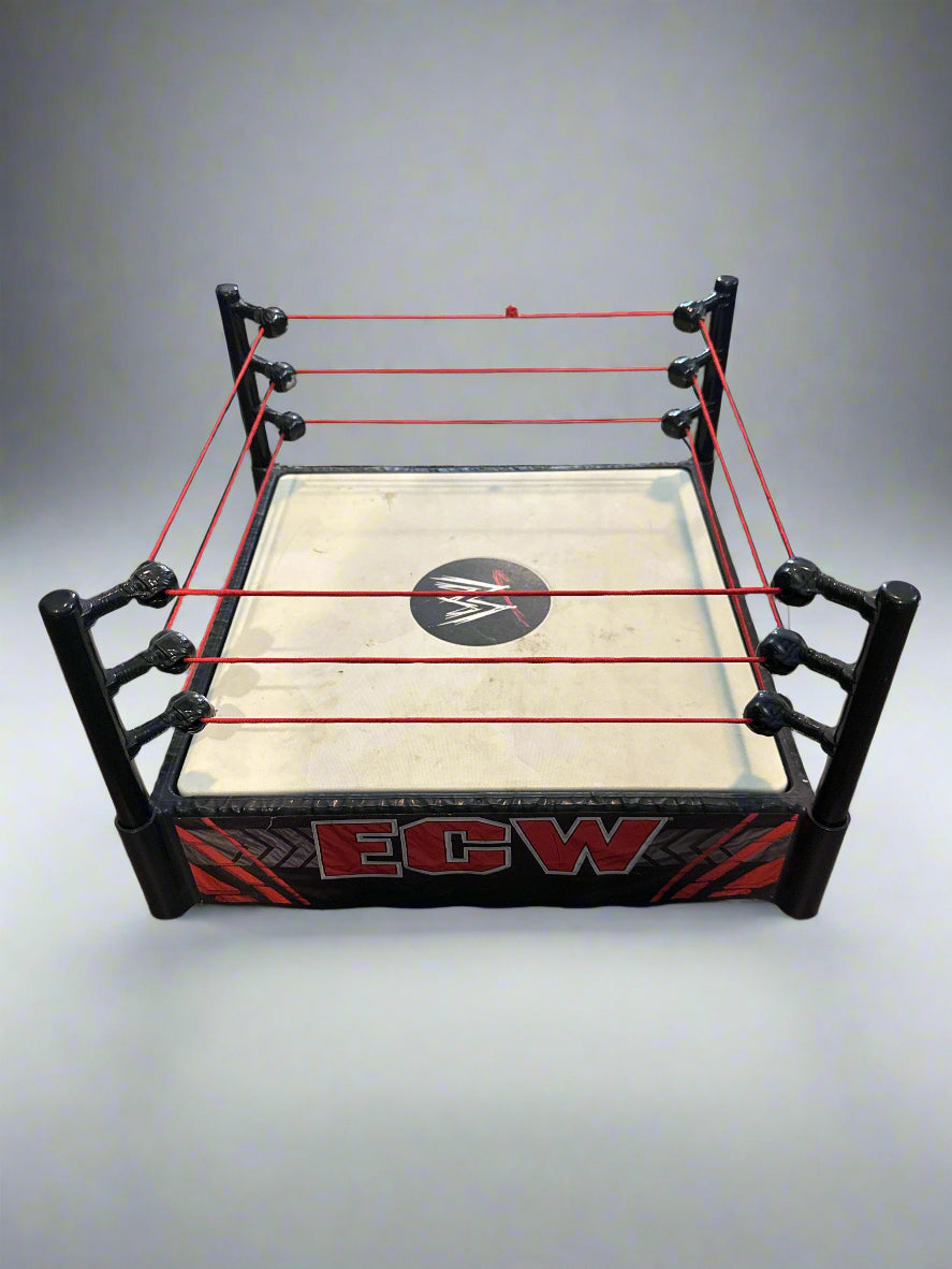 Mattel WWE WWF RAW ECW Smackdown Wrestling Ring Arena Spring Loaded 2010 12.5" Wide