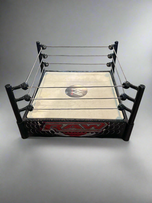 Mattel WWE WWF RAW Smackdown Wrestling Ring Arena Spring Loaded 2010 12.5" Wide