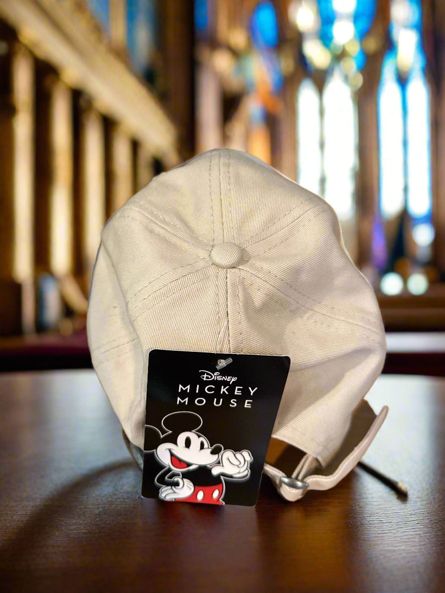Disney Mickey Mouse Tan Baseball Cap Hat Adjustable Back New w/ Tag, One Size
