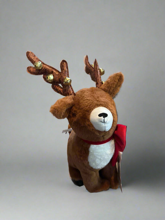 Sleigh Hill Trading Co. Musical Reindeer Plush Plays Jingle Bells Chorus Works New with Tags