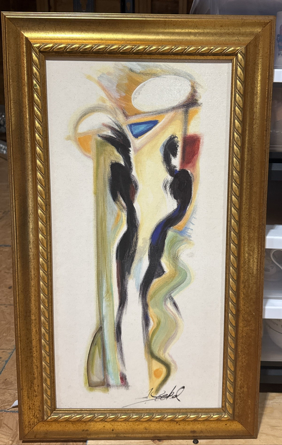 Alfred Gockel “Disco Fever” Framed Art Print Framed size 17" x 29"
