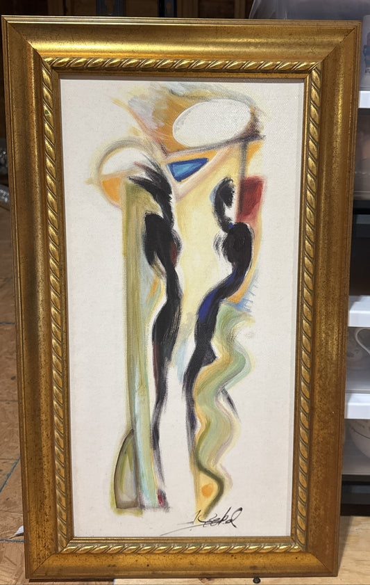 Alfred Gockel “Disco Fever” Framed Art Print Framed size 17" x 29"