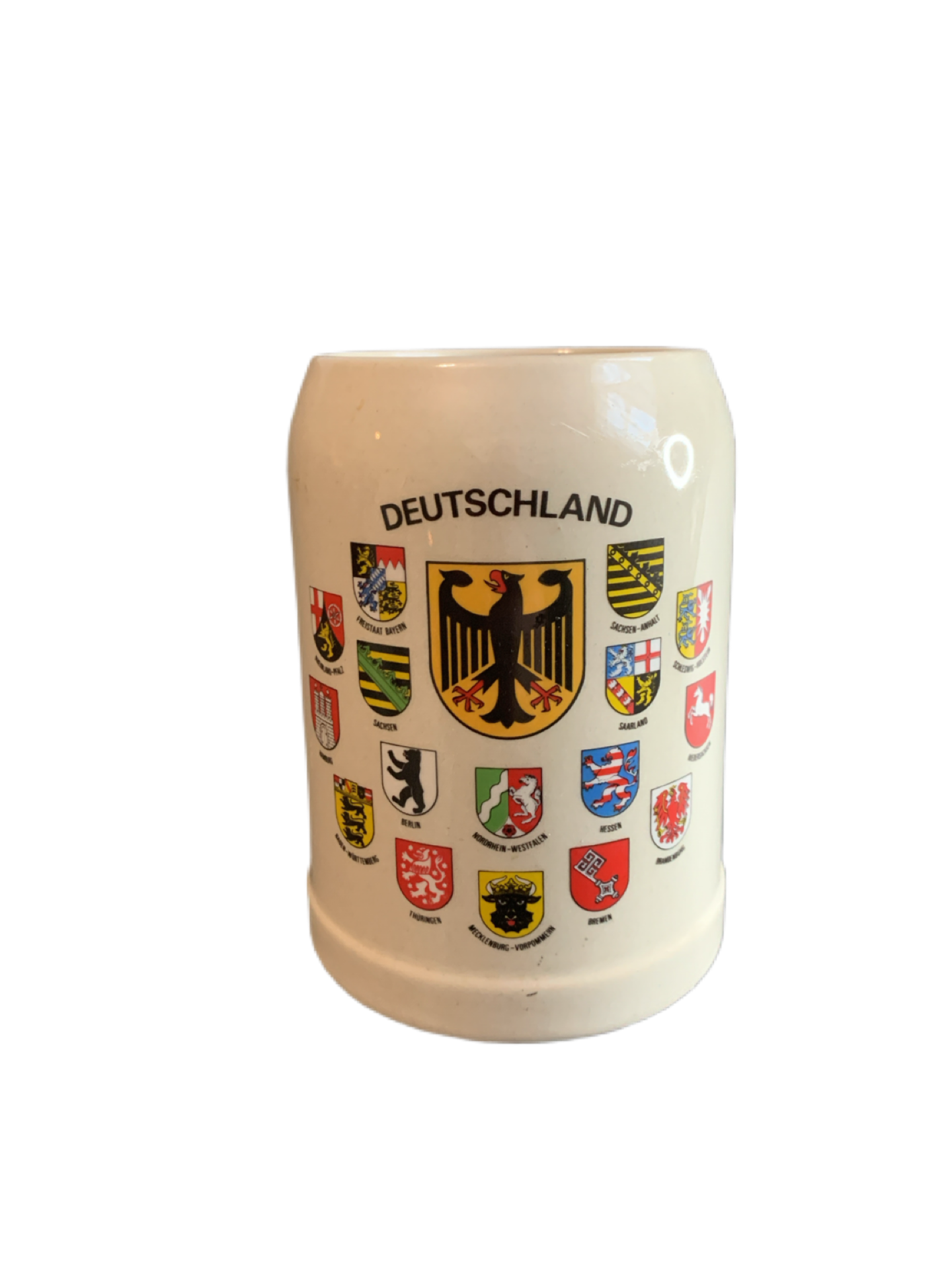 Vintage West German Beer Stein with Deutschland Stamped on it.