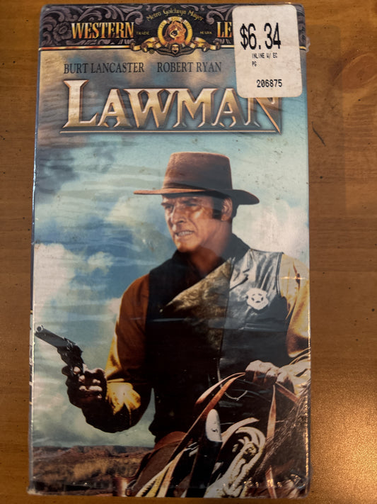 Lawman VHS. Burt Lancaster, Rober Ryan Western Opened Used