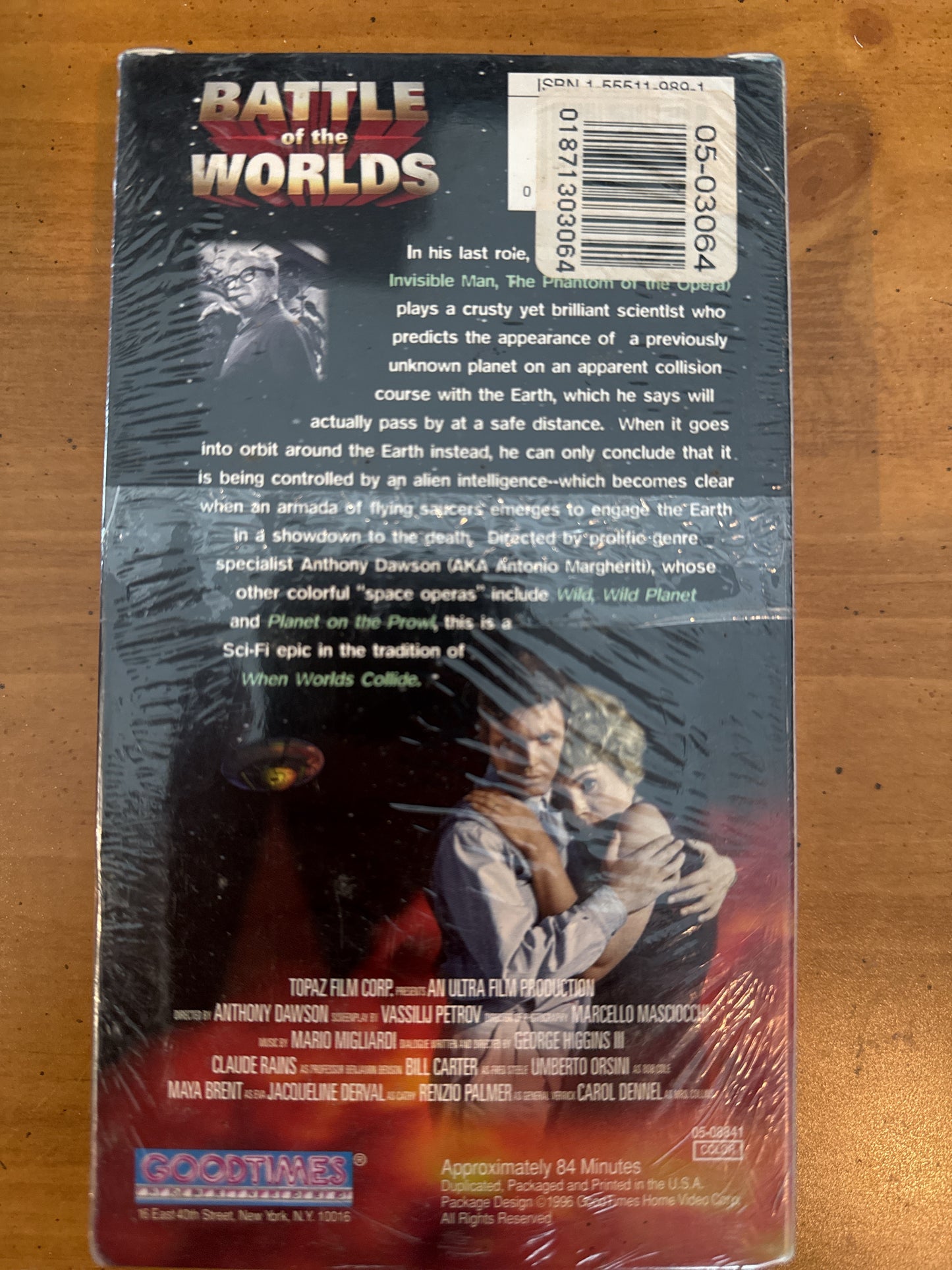 Battle of the Worlds Claude Rains VHS New Sealed in Plastic