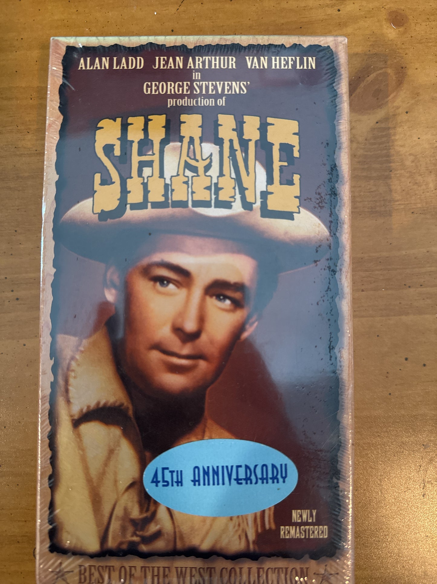 Shane VHS Alan Ladd, Jean Arthur, Van Heflin 45th Anniversary New Sealed in Plastic