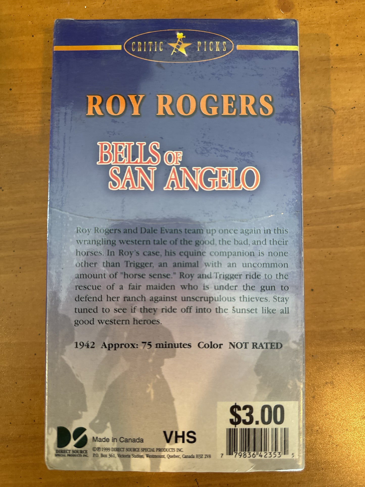 Bells of San Angelo Roy Rogers VHS New Sealed in Plastic