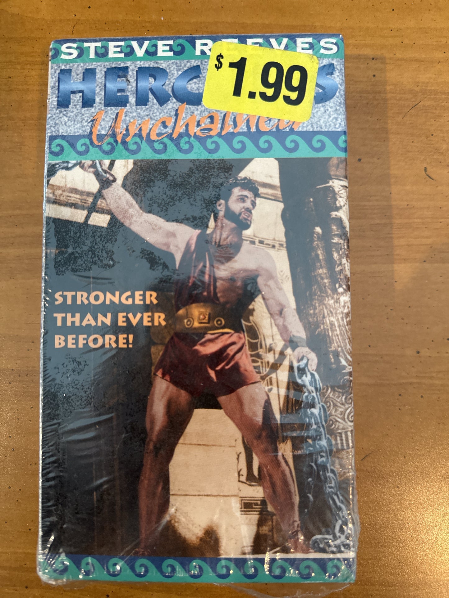 Hercules Unchained VHS Steve Reeves New, Plastic torn, but never used.