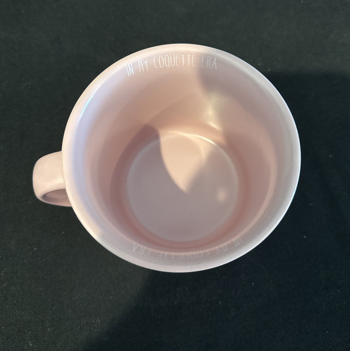 In My Coquette Era Pink Bows Large Coffee Mug Cup 3 7/8" Tall New