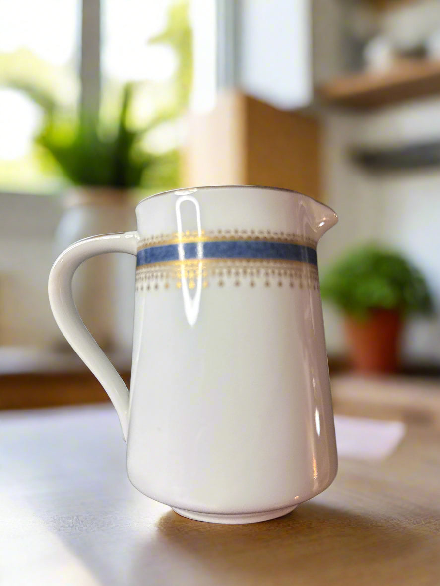 Noritake Blue Dawn Pattern Creamer 8oz 4" Tall
