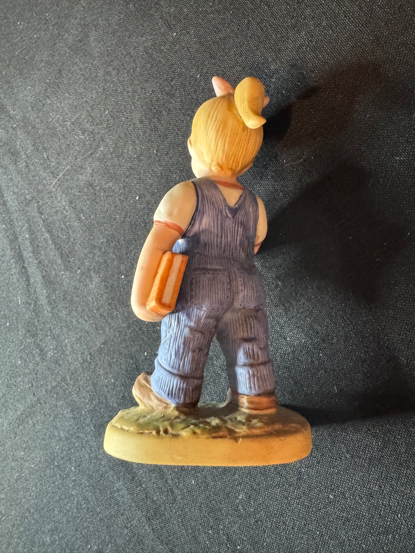 Homco Denim Days Home Interiors 1985 Girl with Apple 5.5" Tall