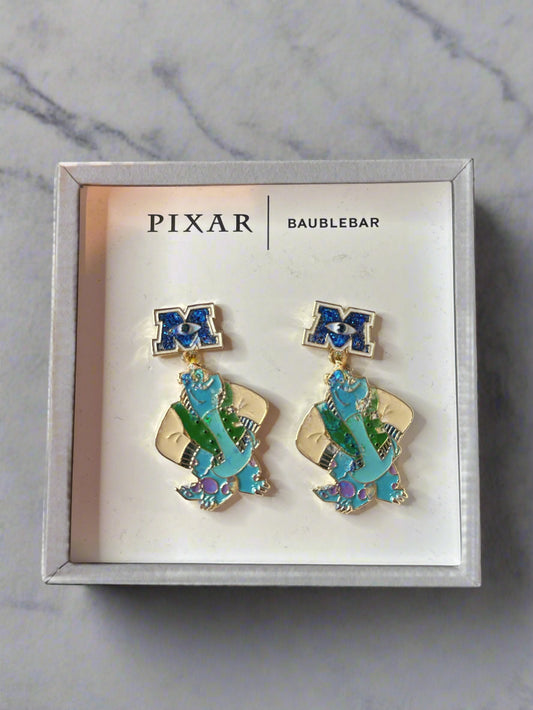 Baublebar Pixar Monsters Inc. Earrings Sully in Varsity Jacket New in Box