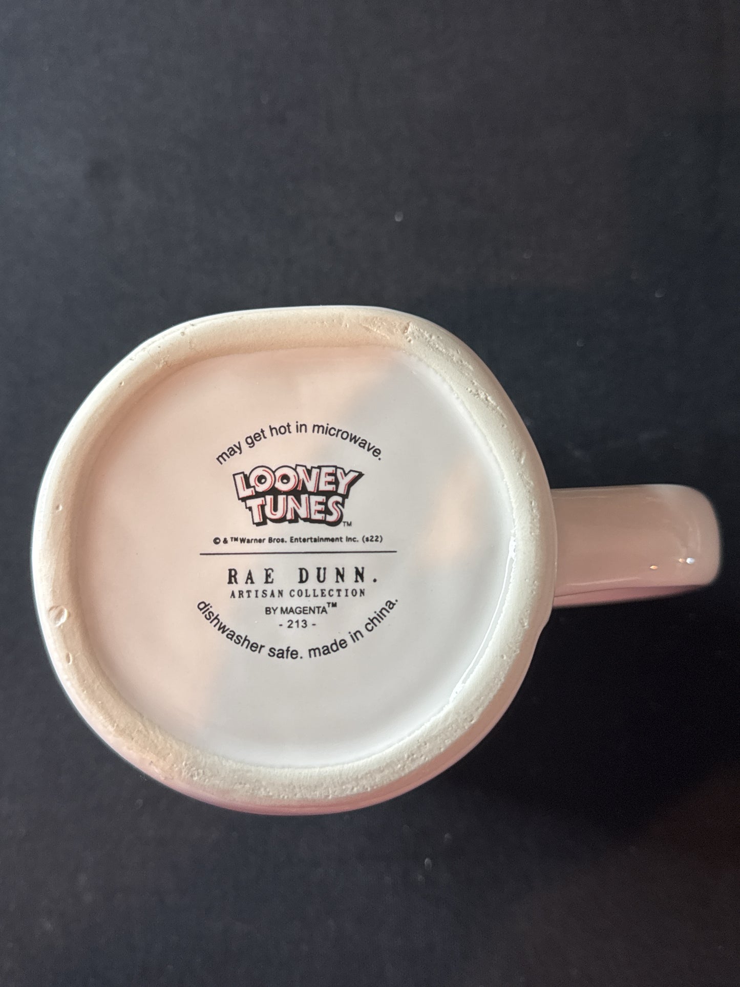 Looney Tunes Coffee Now Rae Dun Coffee Cup Mug Artisan Collection 4.75" Tall White Black