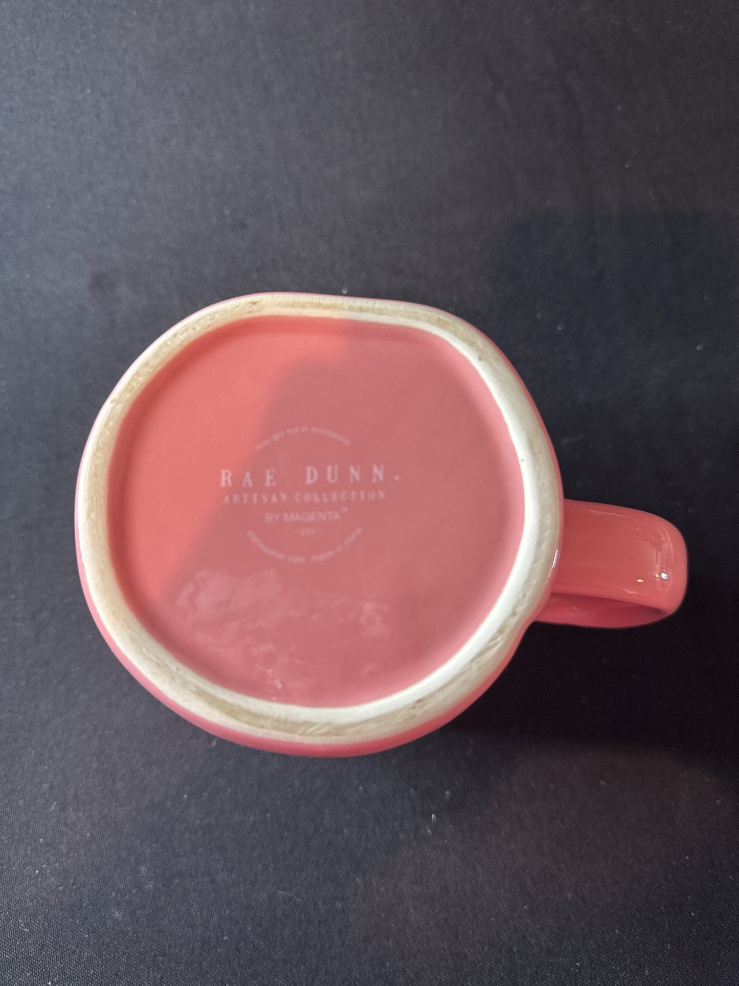 Rae Dunn Chaos Coordinator Pink Large Coffee Cup Mug 5" Tall
