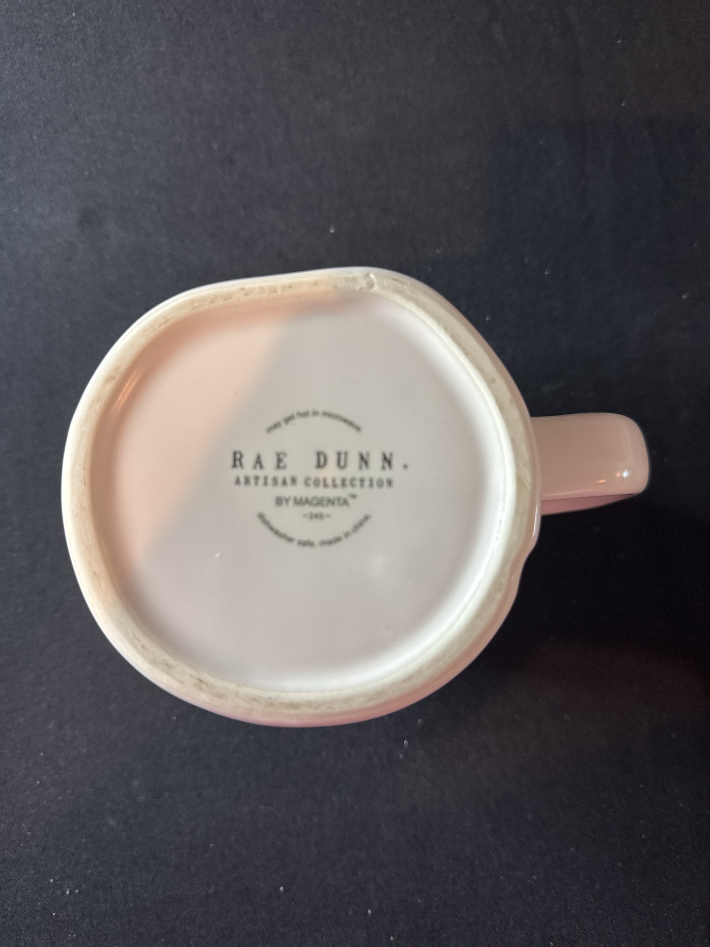 Rae Dunn Grace Upon Grace Coffee Cup Mug Purple Inside New 5" Tall